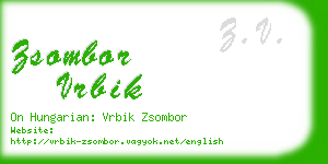zsombor vrbik business card
